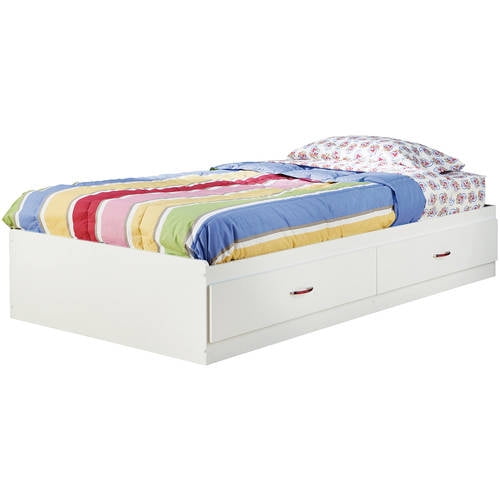 Pure White 39 South Shore Logik Twin Bookcase Headboard